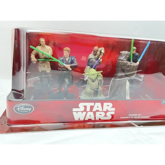Disney Store Star Wars 6 piece Vinyl Playset Yoda Anakin Skywalker Obi Wan - Picture 4 of 5